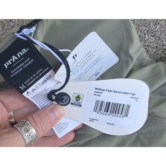 prAna Willow Falls Rever Top Sz M Elina Rever Bottom Sz L 3 In One Bikini NWT - Picture 9 of 9